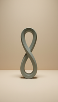Sage Grey Metal Tabletop Sculpture