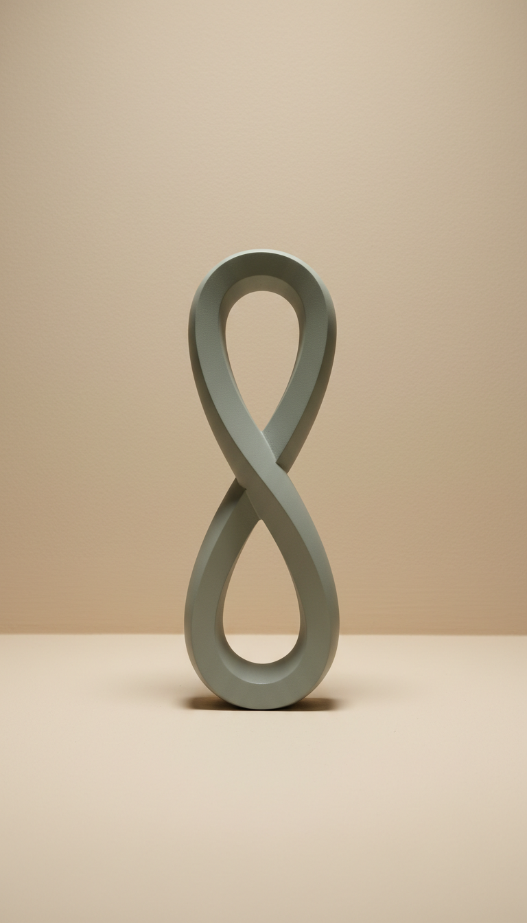 Sage Grey Metal Tabletop Sculpture