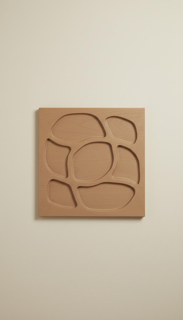 Warm Taupe Wooden Wall Art Panel